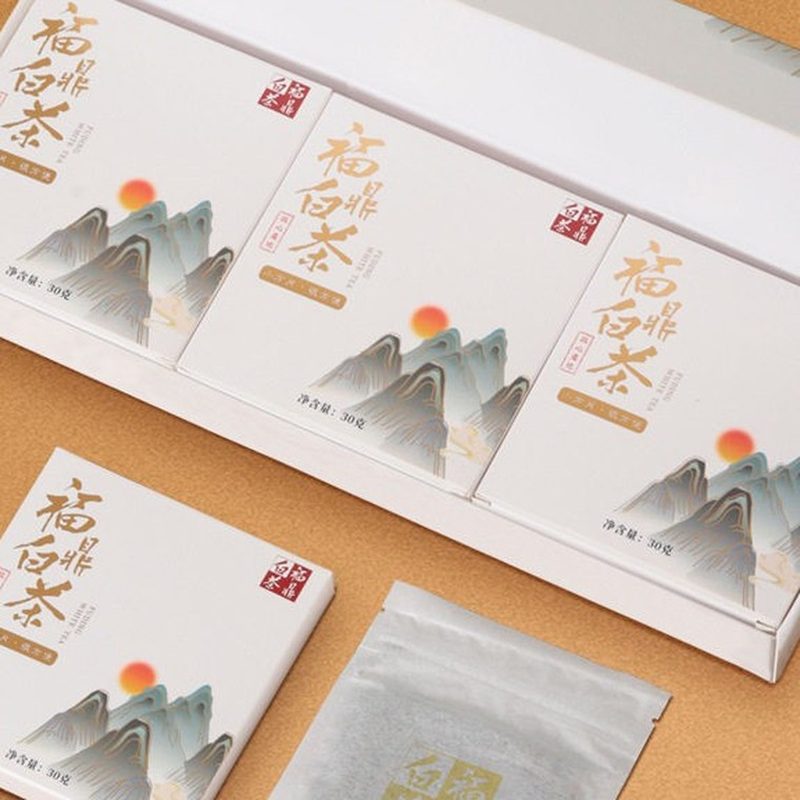 福鼎老白茶寿眉小方饼 特一级礼盒装 3盒 细节图1